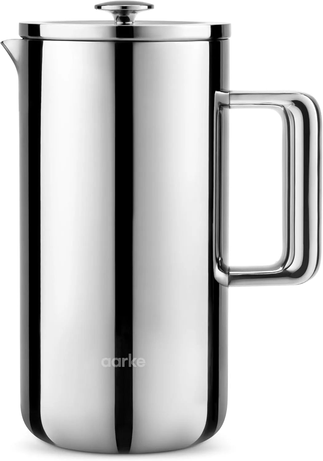 Press aarke Coffee, 8 Tassen, Kaffeepresse aus Edelstahl im schwedischen Design, Doppelwand-Vakuumisolierung & Auslaufsicherer Ausguss