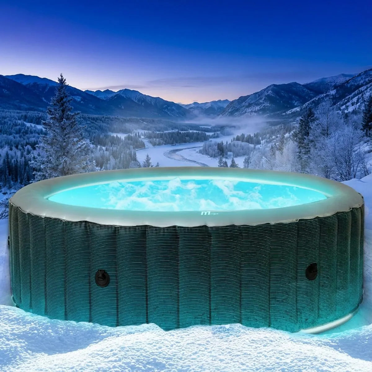Whirlpool 125-224cm, 4-8 Personen, bis zu 144 Massagedüsen, BRAST aufblasbar MSpa, viele Modelle rund und eckig, In- Outdoor, Starry