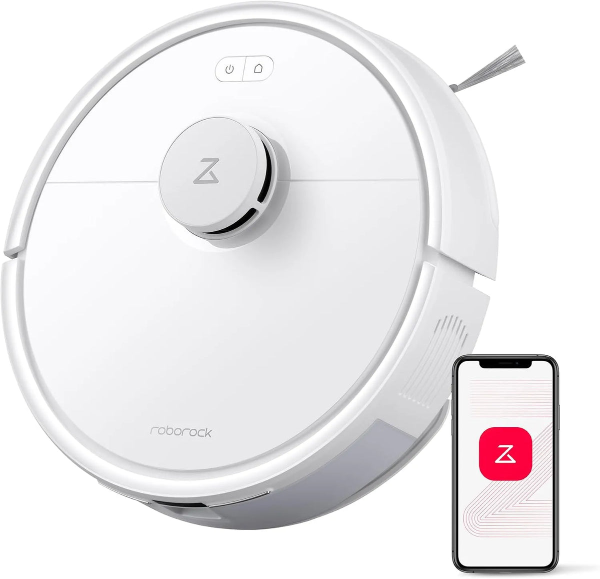 Roborock Saugroboter, 8.000 Pa HyperForce Saugkraft, Dual Anti-Tangle System, Einstiegsleistung, Weiß, Q7 L5, Smart No-Go Zone, Präzise Navigation