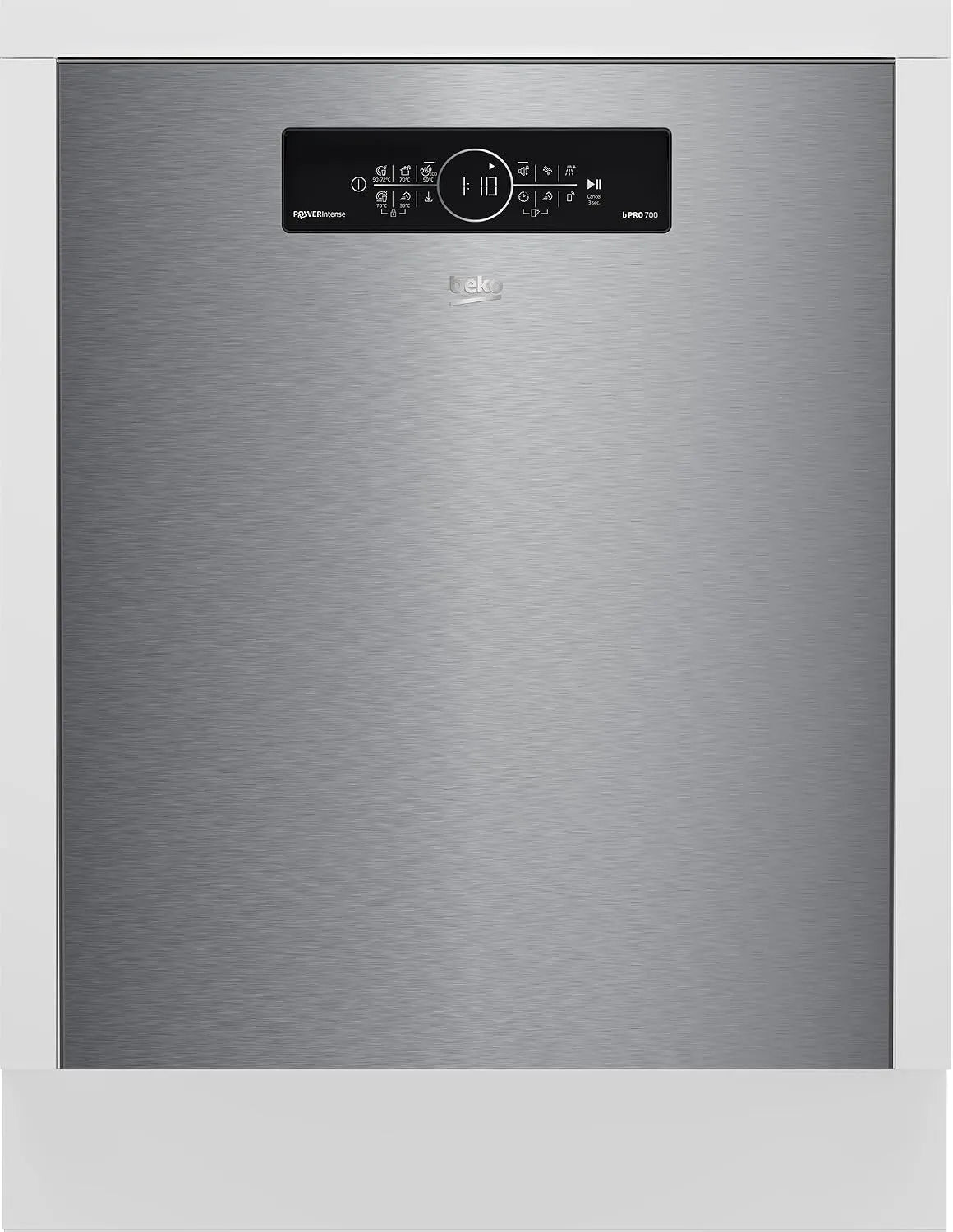 Beko Geschirrspüler BDDN36561XP, Breite 60 cm, für 15 Maßgedecke, 5 Betriebsprogramme, 6 Zusatzfunktionen, 3 Spülebenen, Programm für halbe Beladung