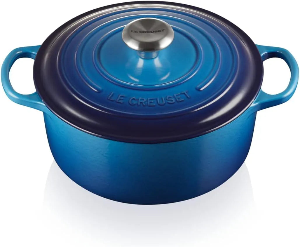 Signature Gusseisen-Bräter mit Deckel 21177242202430 Le Creuset, Ø 24 cm, Volumen: 4,2 l, Gewicht 4,305 kg, Rund, Azure