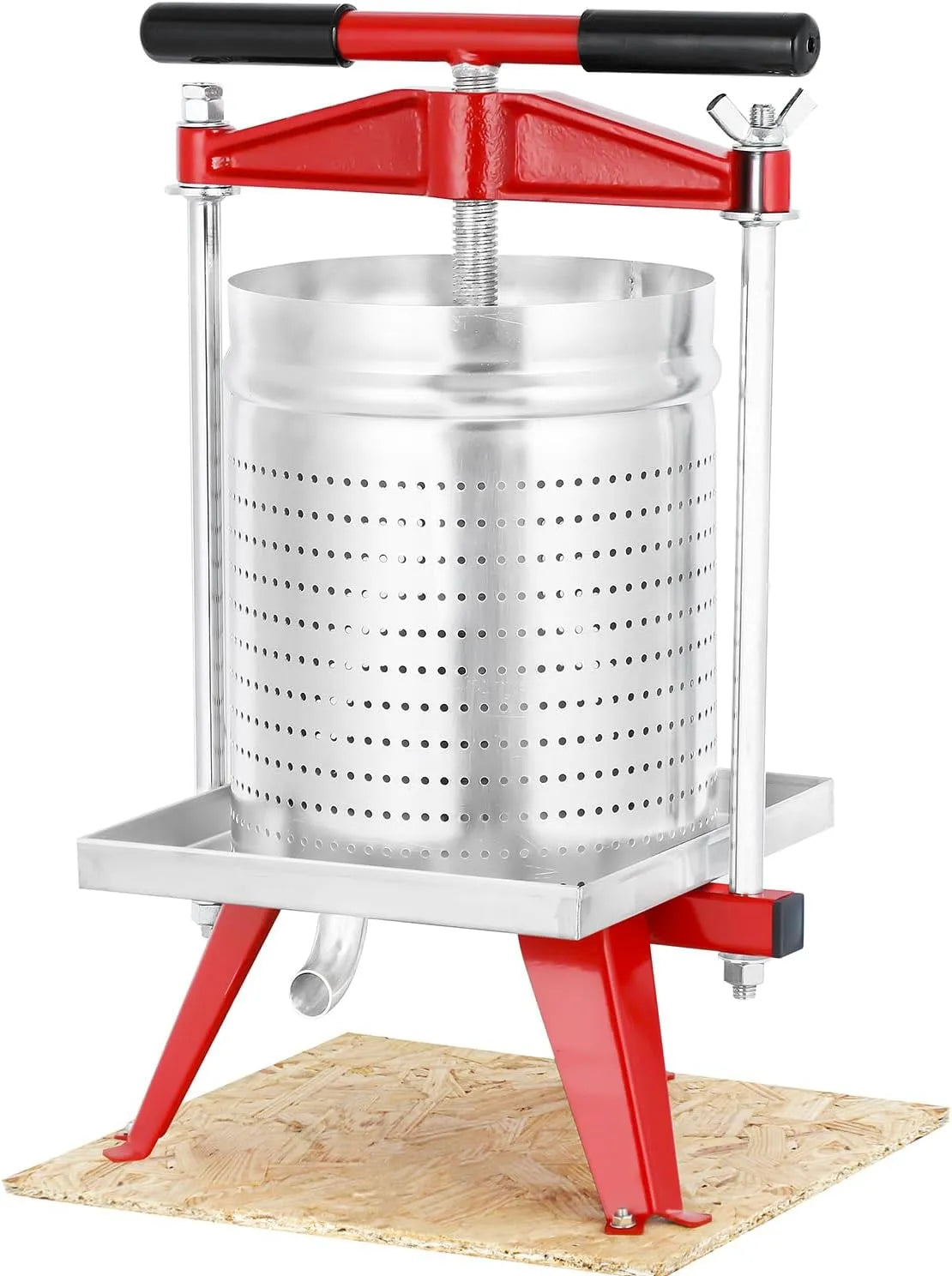 4 Gallonen AISI 304, Fassungsvermögen 15L Mosakar Fruchtpresse Alle Saftkontaktteile sind Edelstahl Wein- und Apfelweinpresse für die Saftherstellung