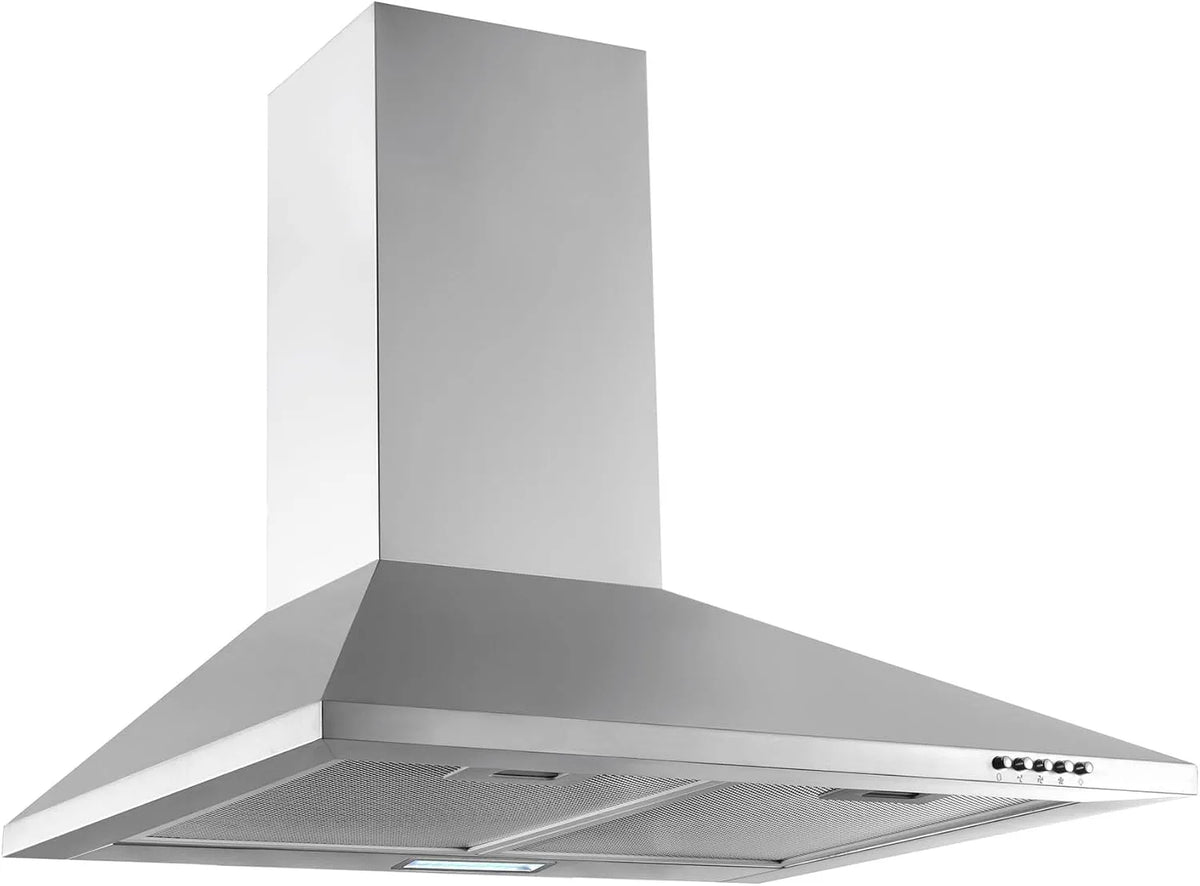 Respekta Dunstabzugshaube CH22058IX-B, Wandhaube 60 cm, 64 dB, 59, Edelstahlgehäuse, Abluft, und Umluftfunktion
