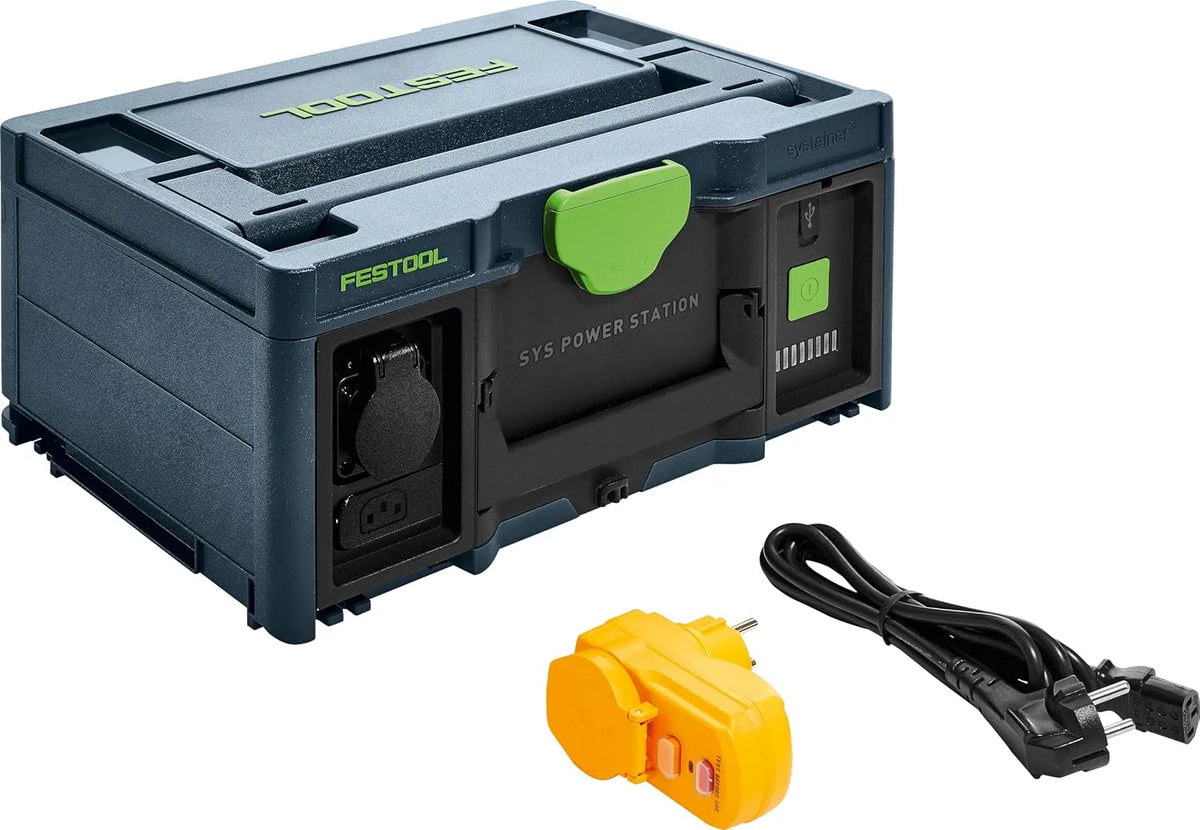 HP Festool SYS-PowerStation Li, mit FI-Personenschutzadapter SYS-PST 1500, Ladekabel