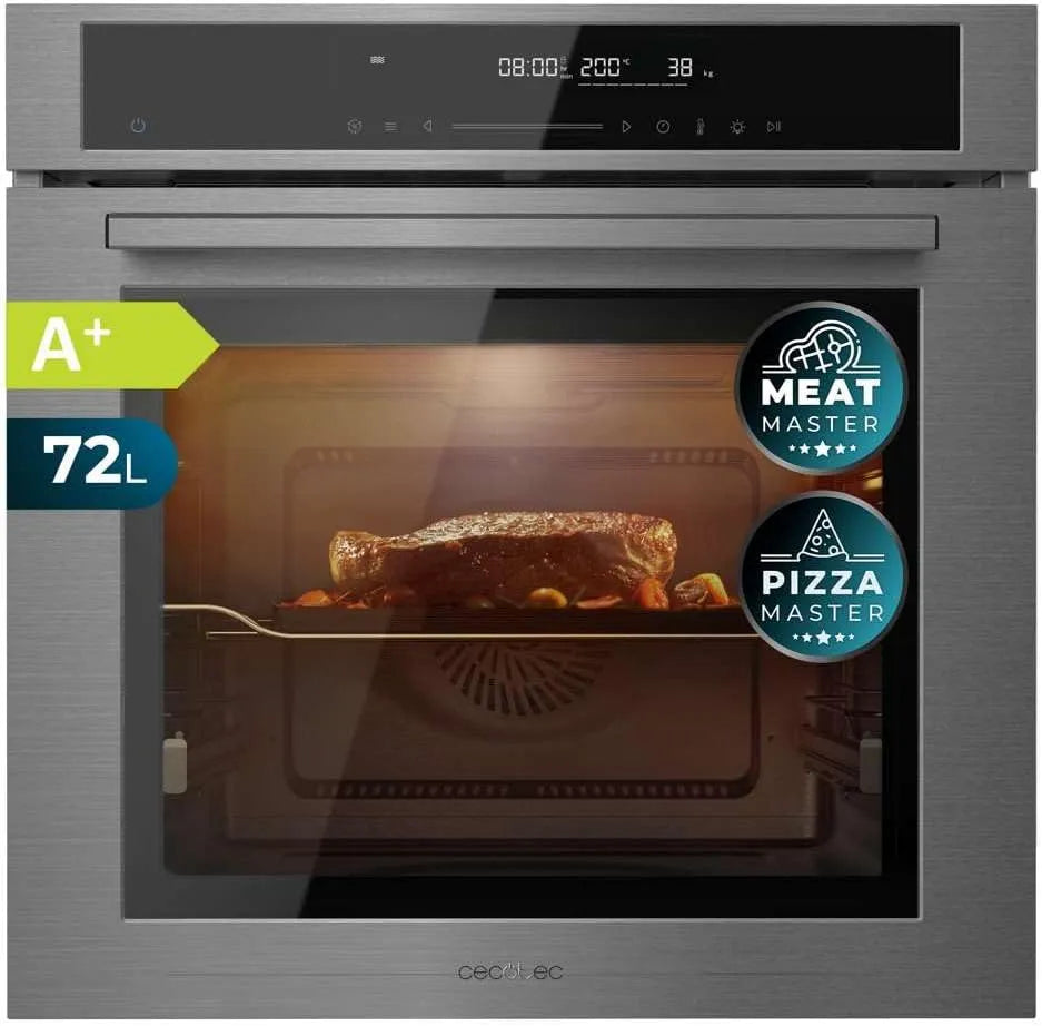 Cecotec Backofen SM406000, Breite 60 cm, Leistung 2900 W, Fassungsvermögen 72 l, 12 Funktionen, Bolero Hexa Edge+ A+ Einbau, Steak Master