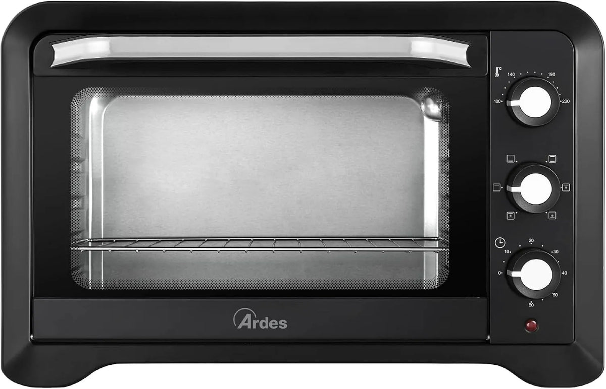 Backofen AR6245PB, mit Innenbeleuchtung 6 Garfunktionen Timer Doppelverglasung, mit Zubehör MAGNUS, ARDES, in Schwarz