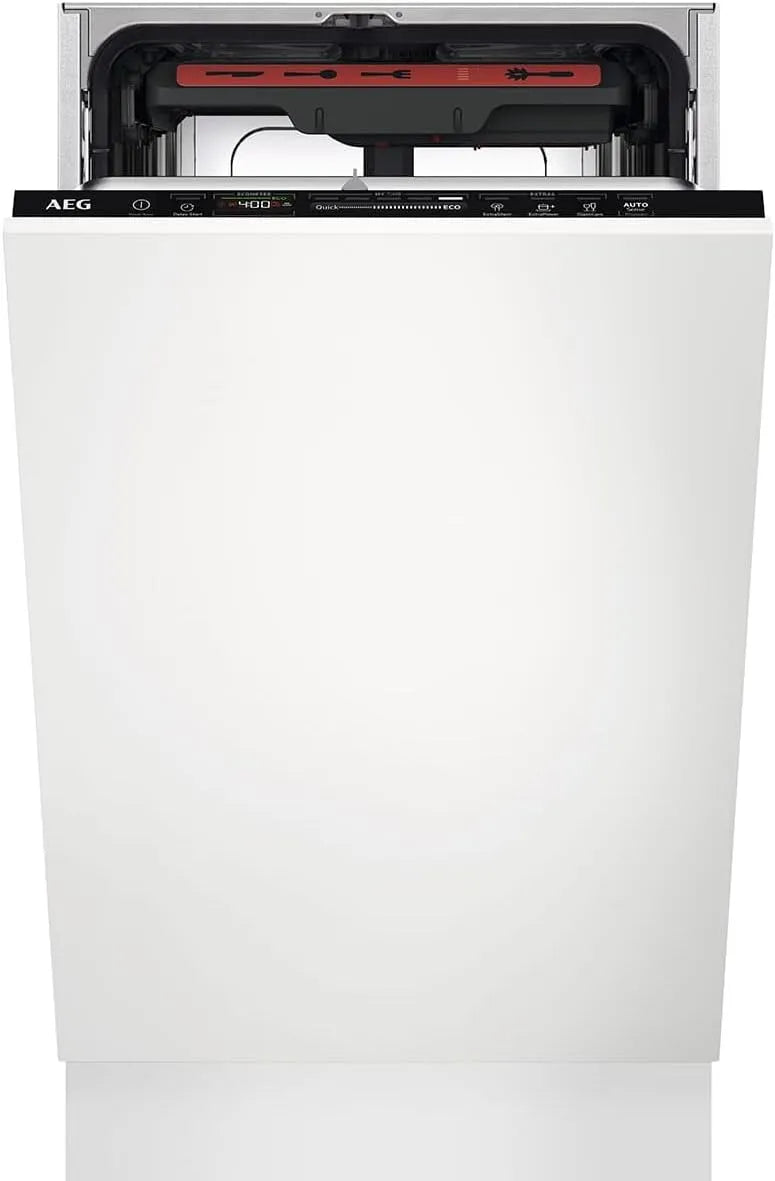 AEG Geschirrspüler, Einbaugeschirrspüler Edelstahl Vollintegriert 10 Maßgedecke 45 cm Breite AirDry-Technologie