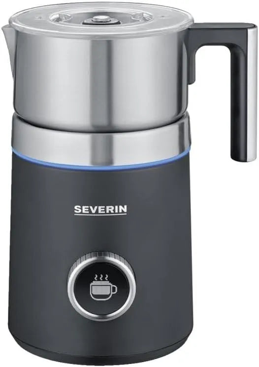 Severin Plus Induktions-Milchaufschäumer, 13 Betriebsprogramme SPUMA 700 SM 3587, LED-Lichtring mit Statusanzeige, Barista-Ausgusszotte, OLED-Display