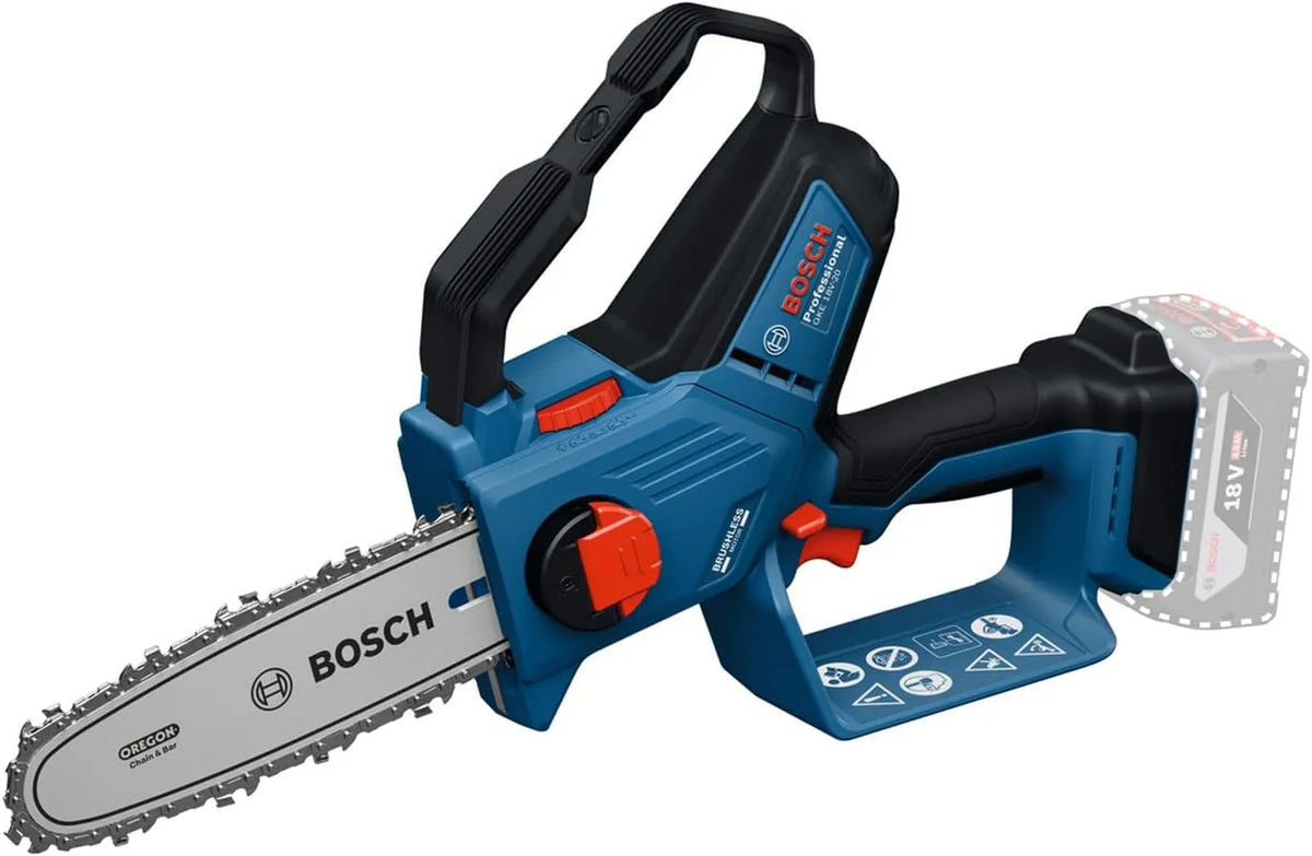 Bosch Modell, Professional 18V System Astsäge GKE 18V-20, Schneiden bis 18 cm, inklusive. Schwertschutz 20 cm, bürstenloser Motor