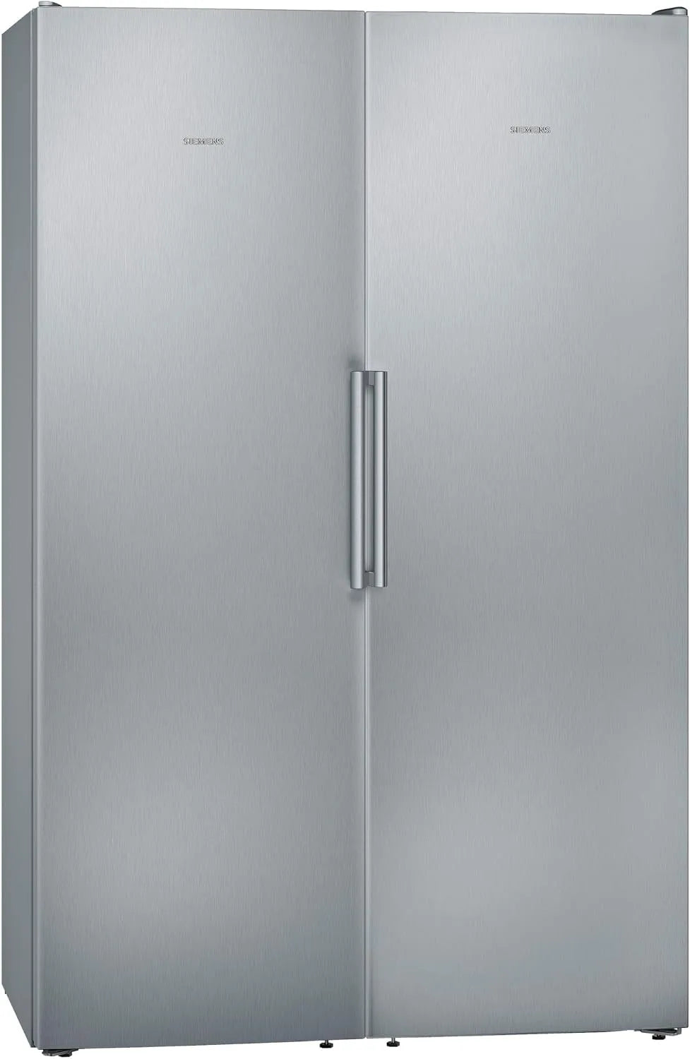Siemens Kühlschrank KA95NVIEP iQ300, Set Eintür und Eintür-Gefrierschrank, hyperFresh Schublade, noFrost, Gebürsteter Stahl mit antiFingerprint