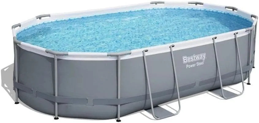 Bestway Pool 56448-3, 488x305x107 cm Power Steel Aufstellpool
