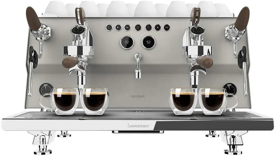 Cecotec Kaffeemaschine, 15 Bar Pumpe, Fassungsvermögen 1,7L Wassertank und Tassenwärmer, Espresso Barista Baristeo Intima, Vorbrüh-System