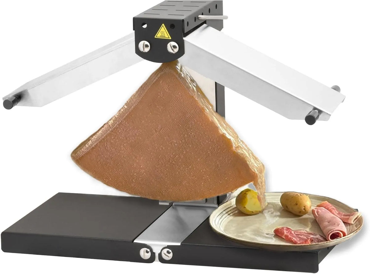 Grill Raclette, 1-6 Pers., Langlebig & Einfach zu Reinigen, Höhenverstellbare Heizschienen für Traditionelles -Erlebnis
