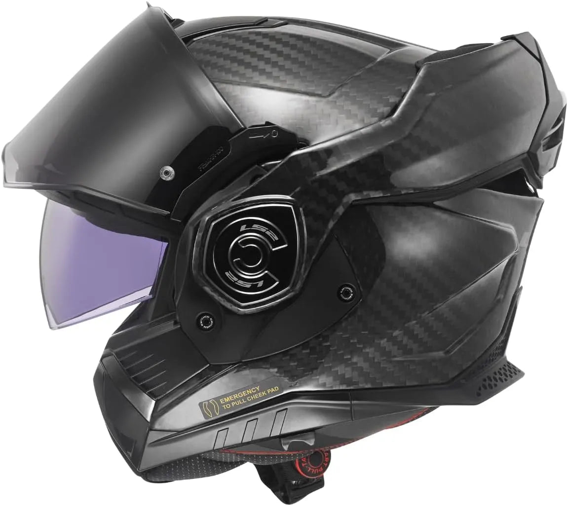 Motorradhelm ADVANT X CARBON Matt Carbon Modell LS2 Modularer, XS