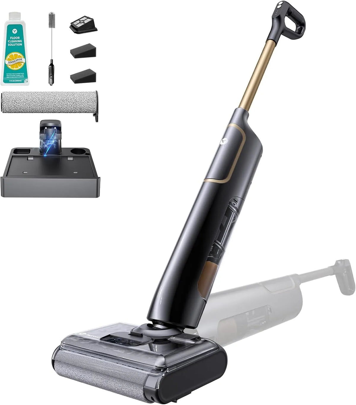 Nass- und Trockensauger, Staubsauger mit Wischfunktion, Vexilar X7 akku, 180° Lay-Flat Nasssauger, 40 Minuten, Fassungsvermögen 800mL Wassertank