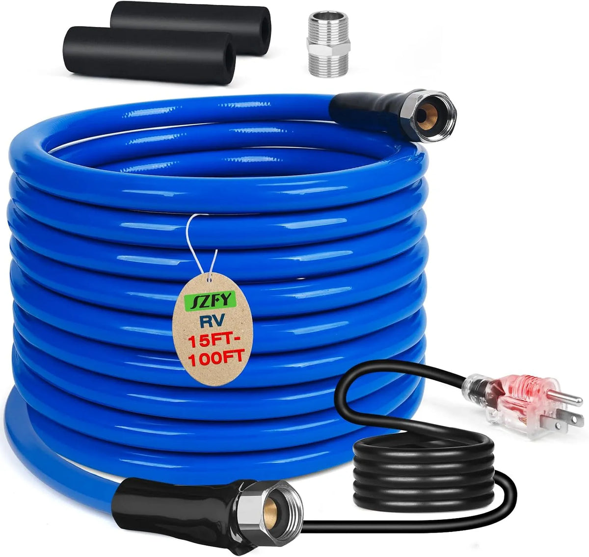 Für Wohnmobile Beheizter Wasserschlauch, 1,27 cm Innendurchmesser, Temperaturen bis -40 °C, beheizter Trinkwasserschlauch mit Thermostat