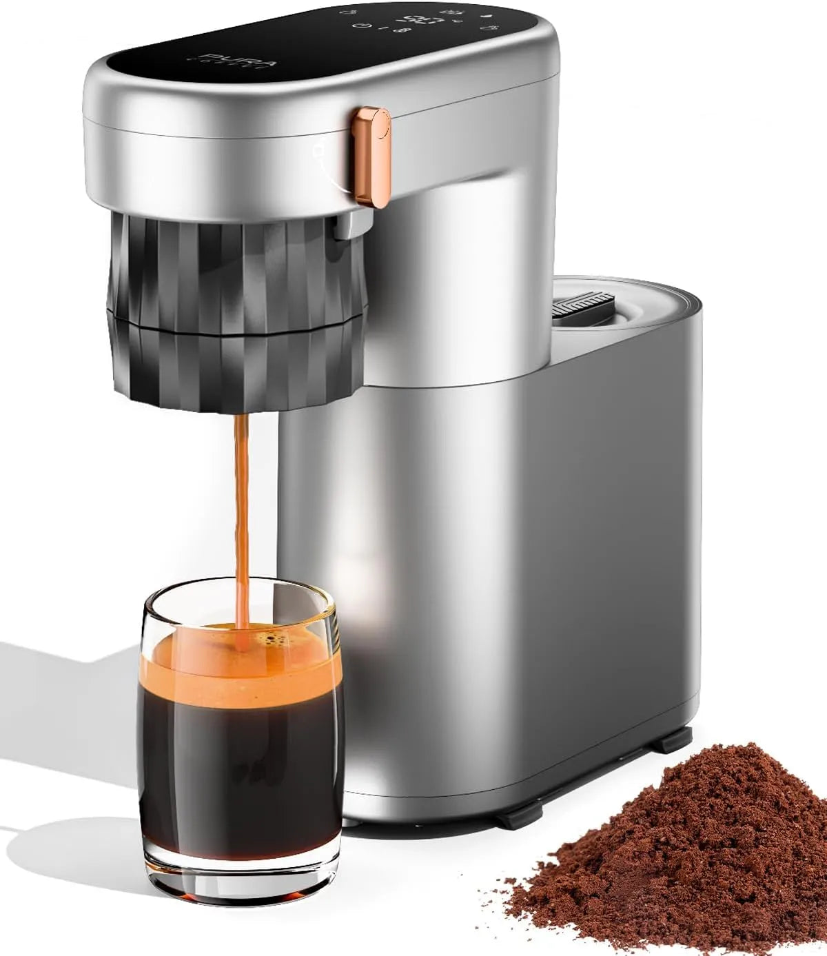 Espressomaschine Kompakte, 85-95°C, tragbar Akku Kaffeemaschine Reisekaffeemaschine für Camping, klein für kleines Apartment Küchenzeile Büro