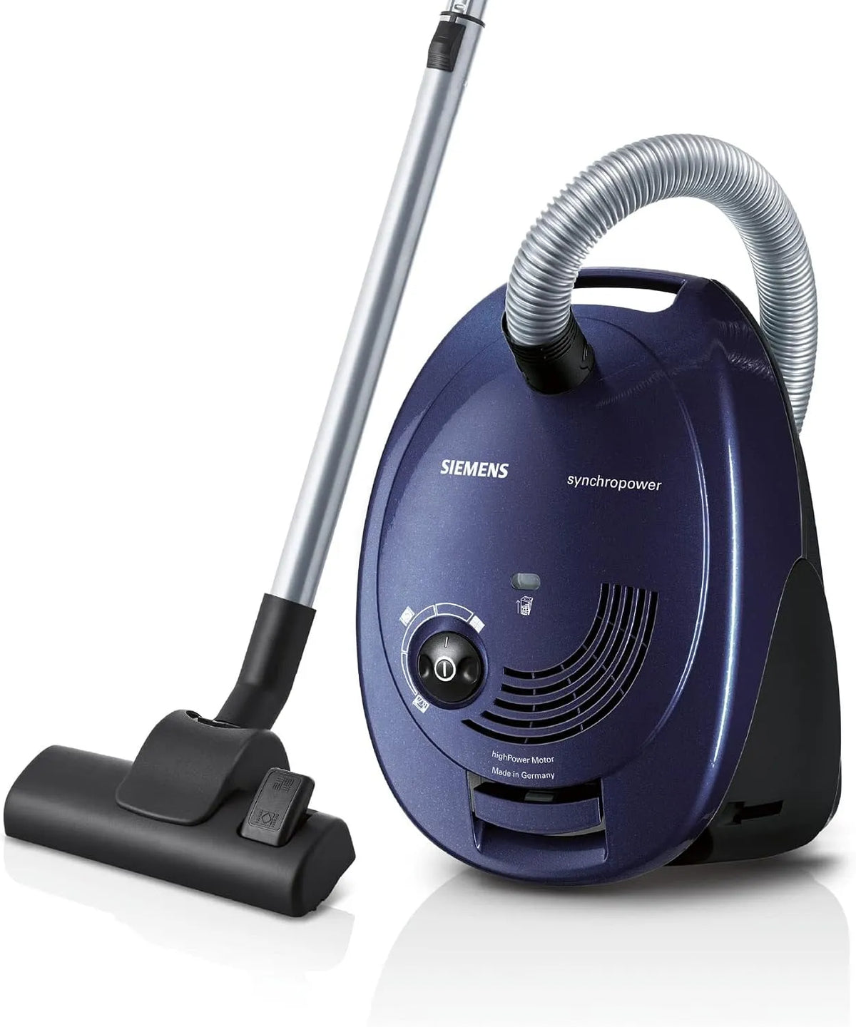 Siemens Staubsauger VS06B1110, Leistung 700 W, 700 Watt, mit Beutel synchropower, Bodenstaubsauger, Hygiene-Filter, Starke Saugleistung, langes Kabel