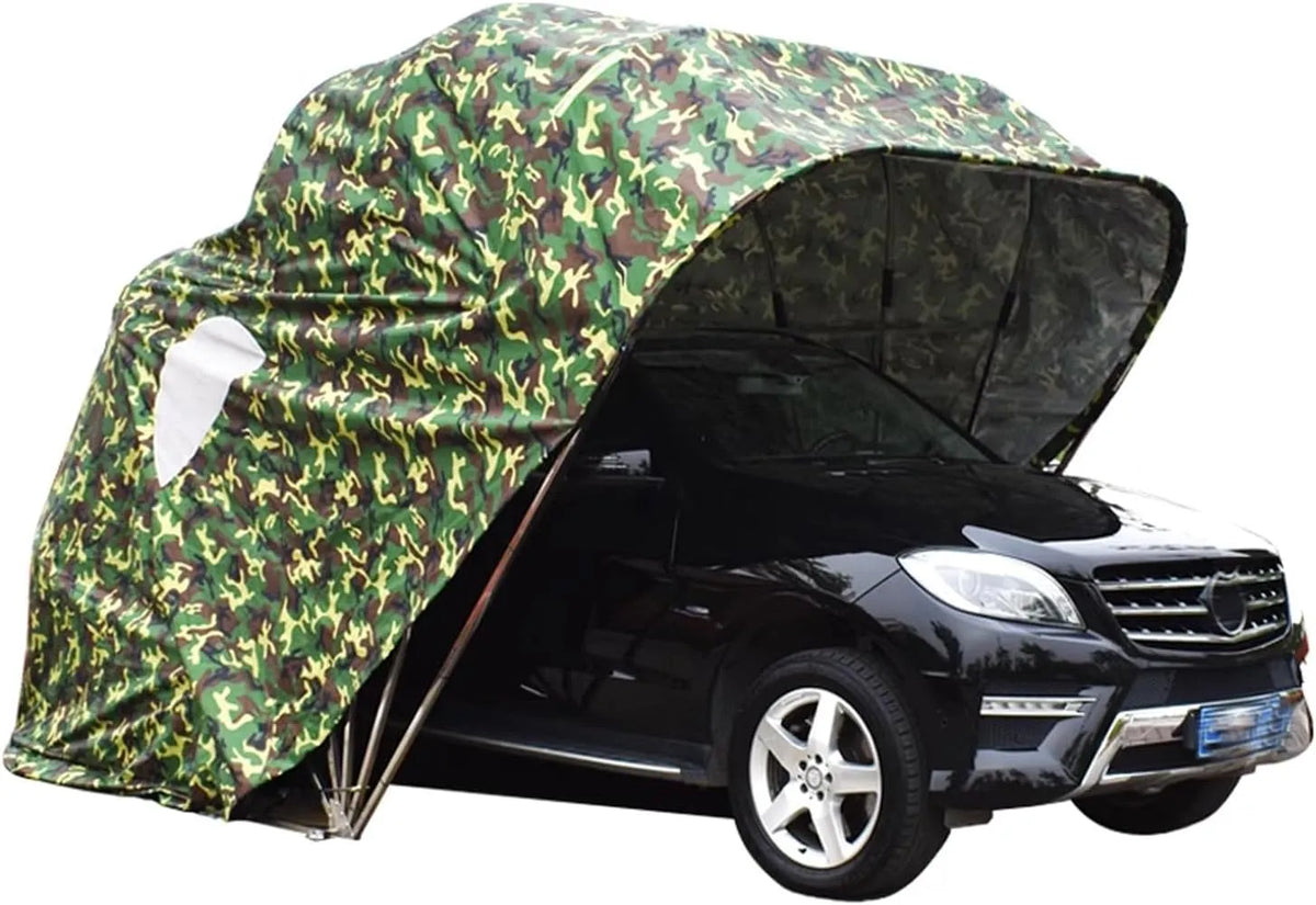 Autozelt, Vollautomatisches Klappcarport inklusive Fernbedienung, Allwetterfest, robuste Stahlkonstruktion