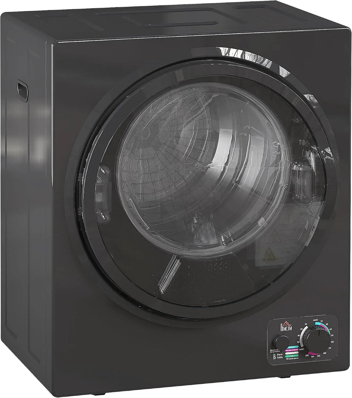 Homcom Wäschetrockner, elektrischer 850 W, Gewicht 4 kg, 4 Trocknungsmodi, 2 Heizstufen, Tragbarer, Edelstahltank, Wandmontage, Wohnheim
