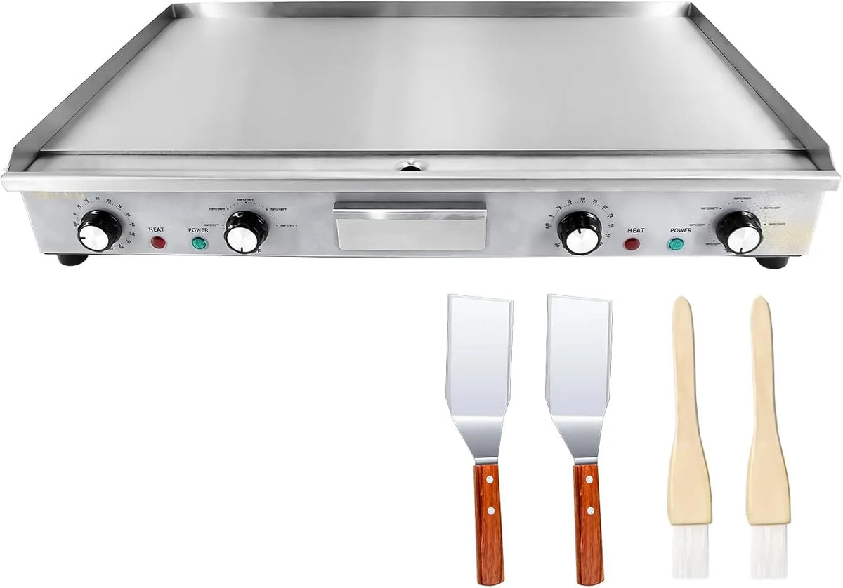 Grill, mit 73x40 cm Grillfläche, Breite 73 cm, Leistung 4400W Profi Gastro Elektrogrill Elektrische Grillplatte, Tischgrill mit Zeitschaltuhr