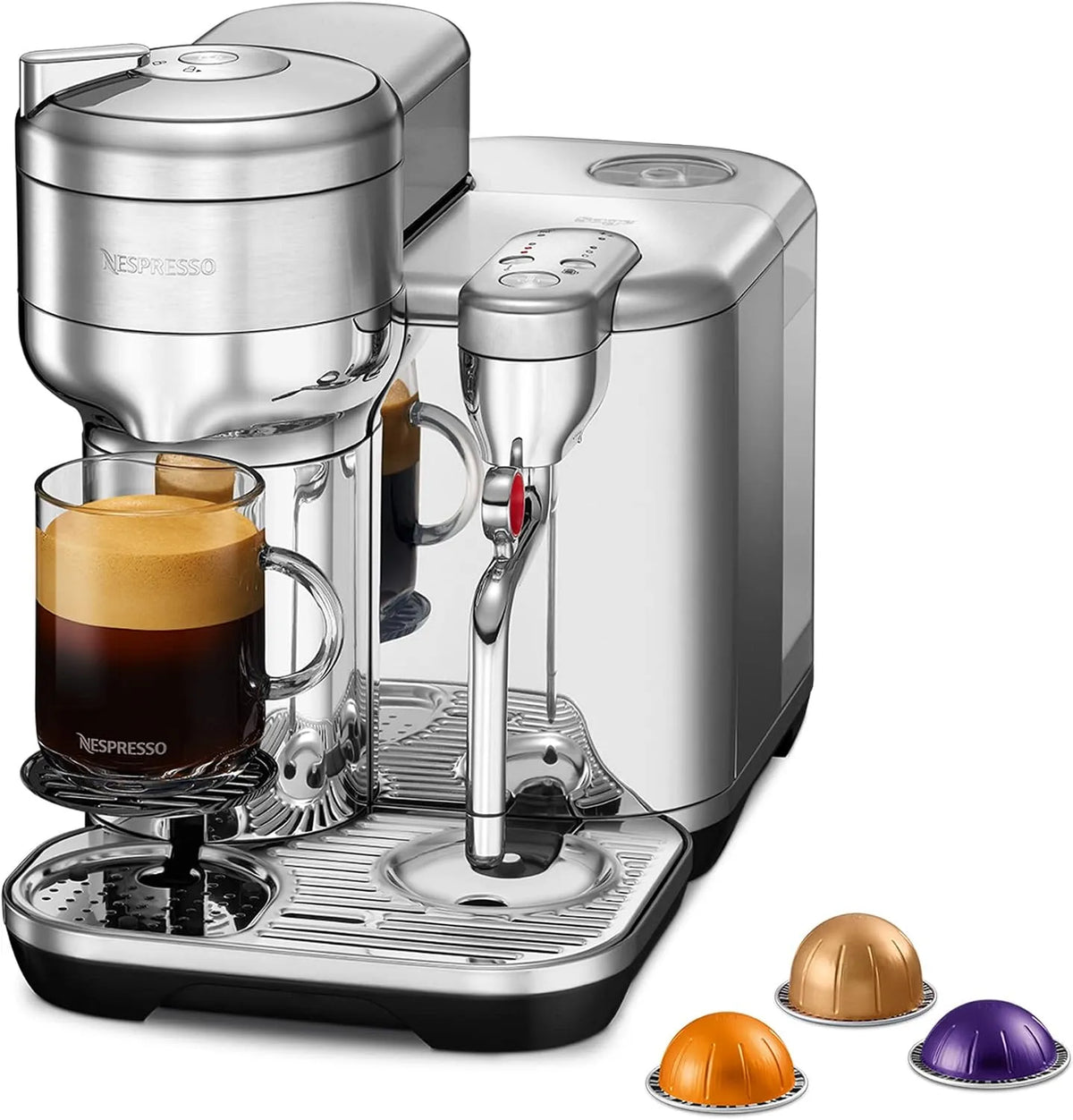 Nespresso Sage VERTUO Creatista Kaffeekapselmaschine von, Silver