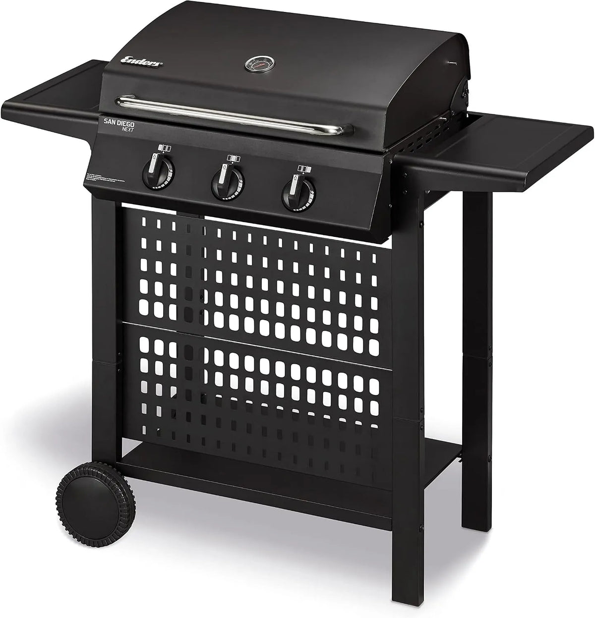 Gasgrill 80166 Enders, SAN DIEGO NEXT 3, 3 Brenner aus Edelstahl, mit Grillthermometer, kleiner, Camping, Edelstahlrost, Balkon Gas Grill