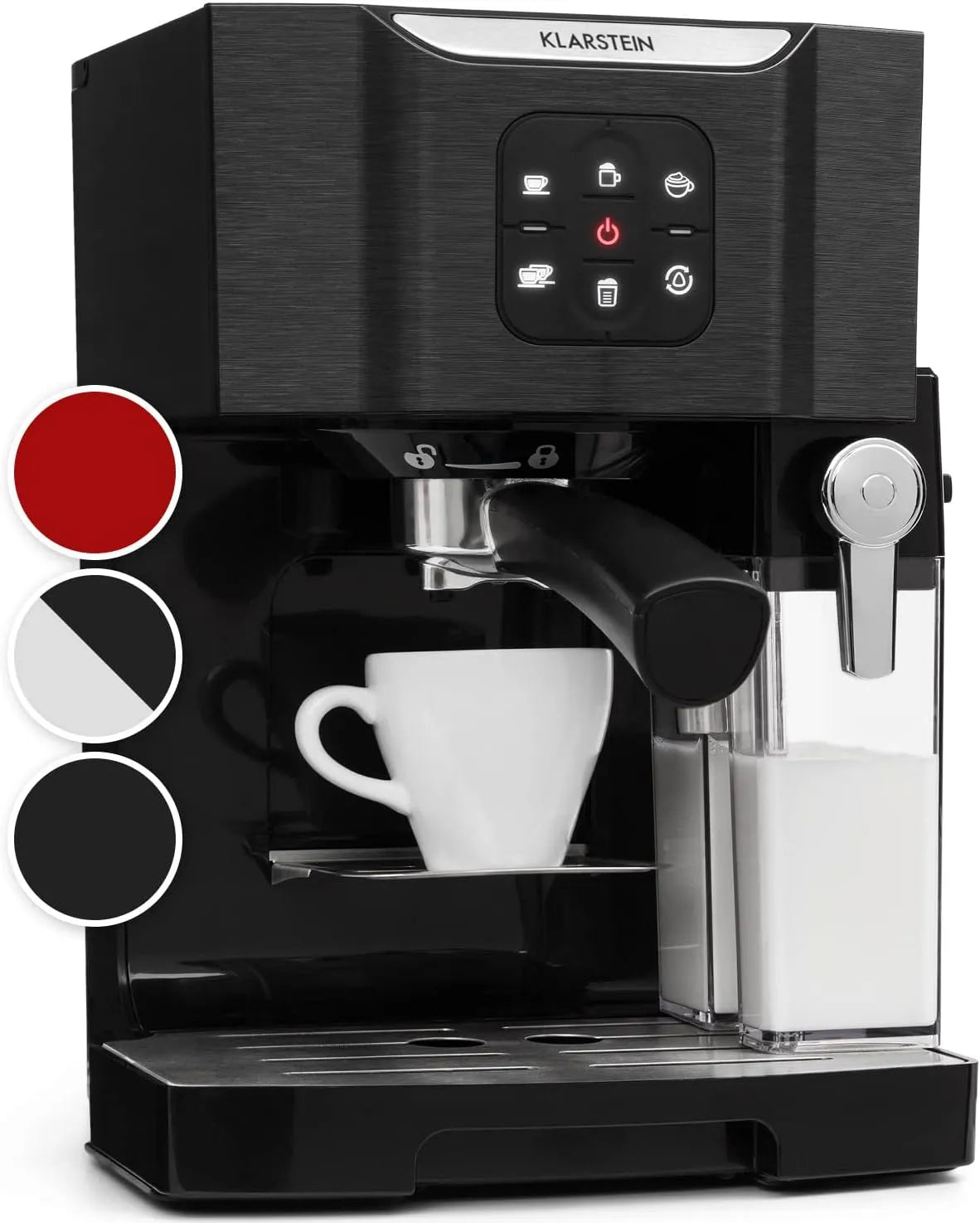 Klarstein Espresso-Siebträgermaschine, 20 Bar Siebträger Kaffeemaschine Klein, Fassungsvermögen 1,4 L für 2 Tasse Kaffee, Gute Espresso Kaffeemaschine