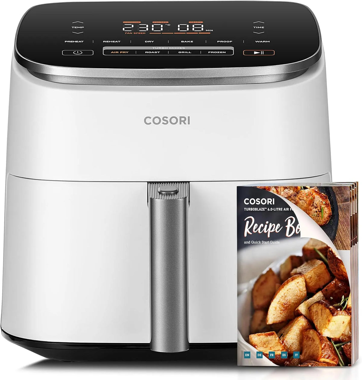 Modell Blaze Luftfritteuse 9-in-1-Öl-Fritteuse COSORI Turbo, 46% schneller, Air Fryer, Frittieren, Braten, Weiß, Fassungsvermögen 6 l, mit DC-Motor