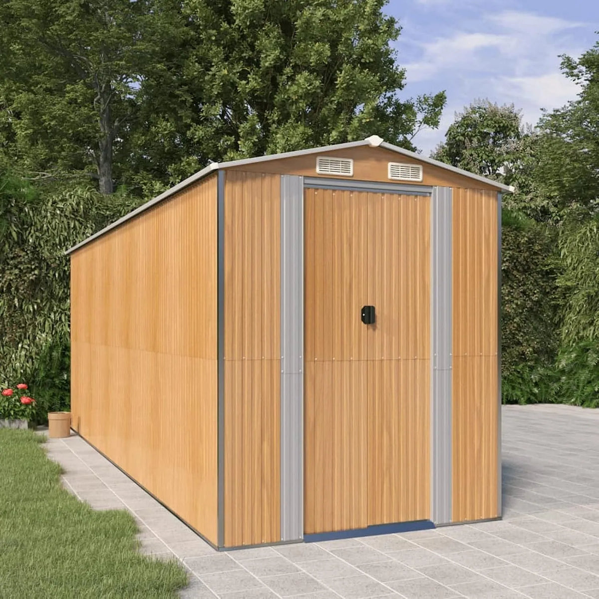 Geräteschuppen, Metall Gerätehaus Gartenhaus Gartenschuppen Lagerschuppen Gartenschrank Metall-Schrank