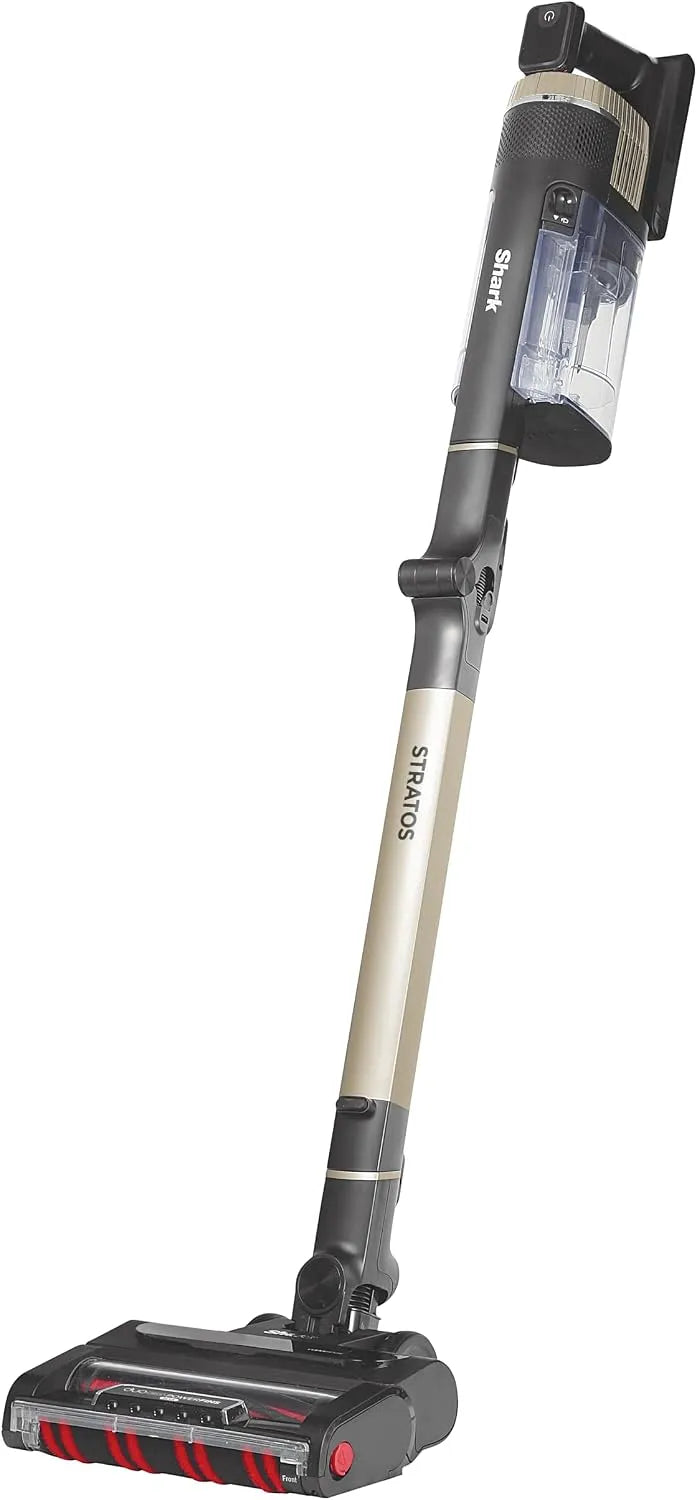 Shark Akku-Staubsauger IZ400EUT, 60 Min Laufzeit, PowerFins Plus, Multi-Oberflächen-Aufsätzen, Anthrazit, Stratos kabelloser, Haustier, Messing