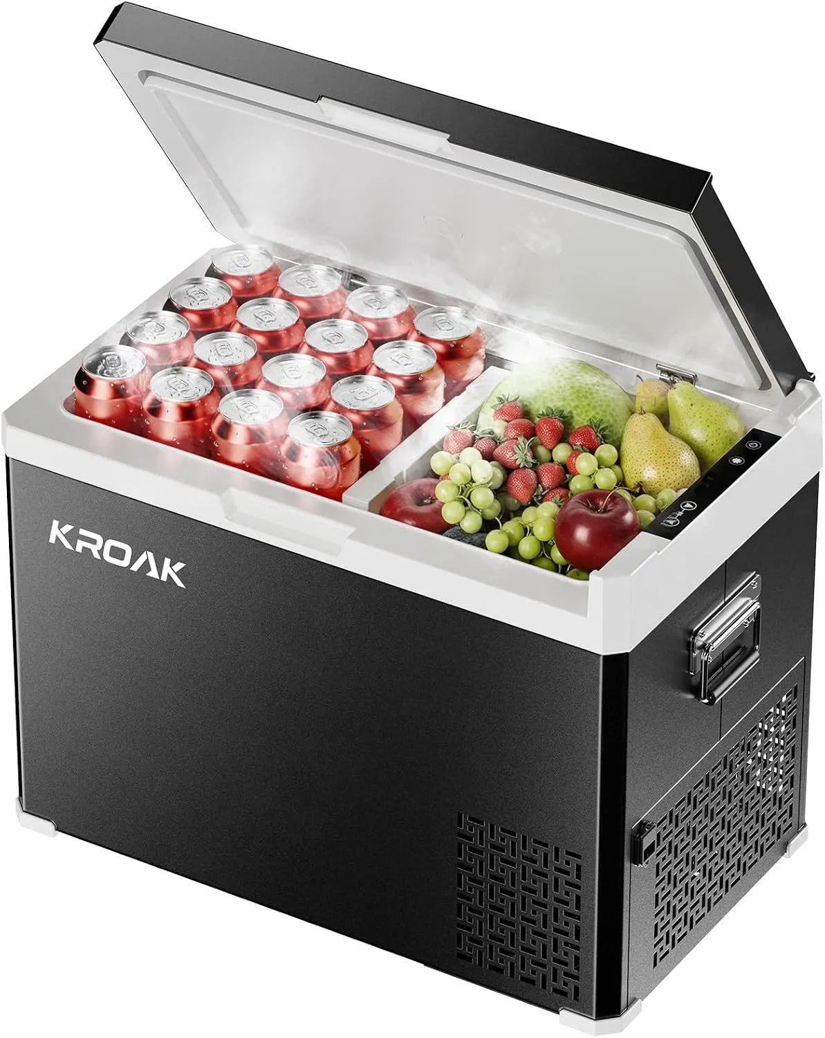 Kompressor, Mobiler Camping kühlschrank für Auto, Fassungsvermögen 40L Kühlbox mit Dualzone -20°C bis 20°C, LKW