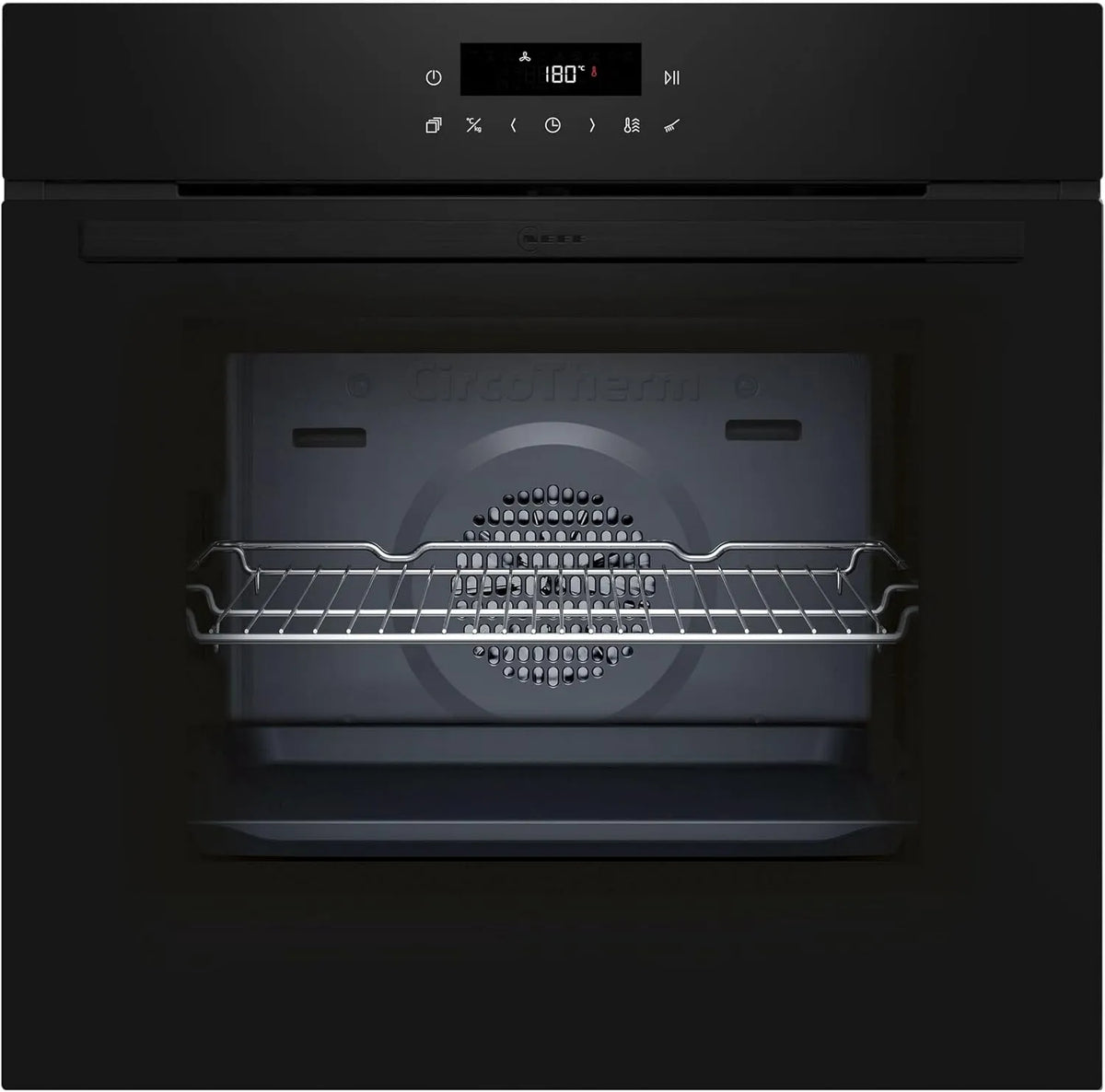 Neff Backofen B2CCJ7AK3 N30, Maße 60 x 60 cm, 3D Heißluft, LED Touch Control, CircoTherm, Air Fry und Air Fry-Backblech, Automatikprogramme