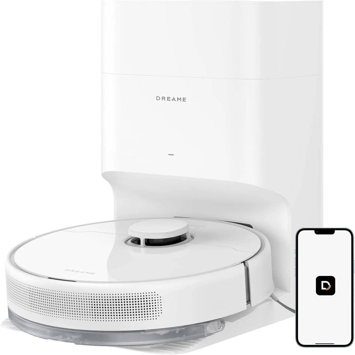 Dreame Saugroboter D10 6000 285-Minuten-Akku, Speichert bis zu 90 Tage Staub, Automatischer Staubentleerung, Plus Gen 2 mit Wischfunktion