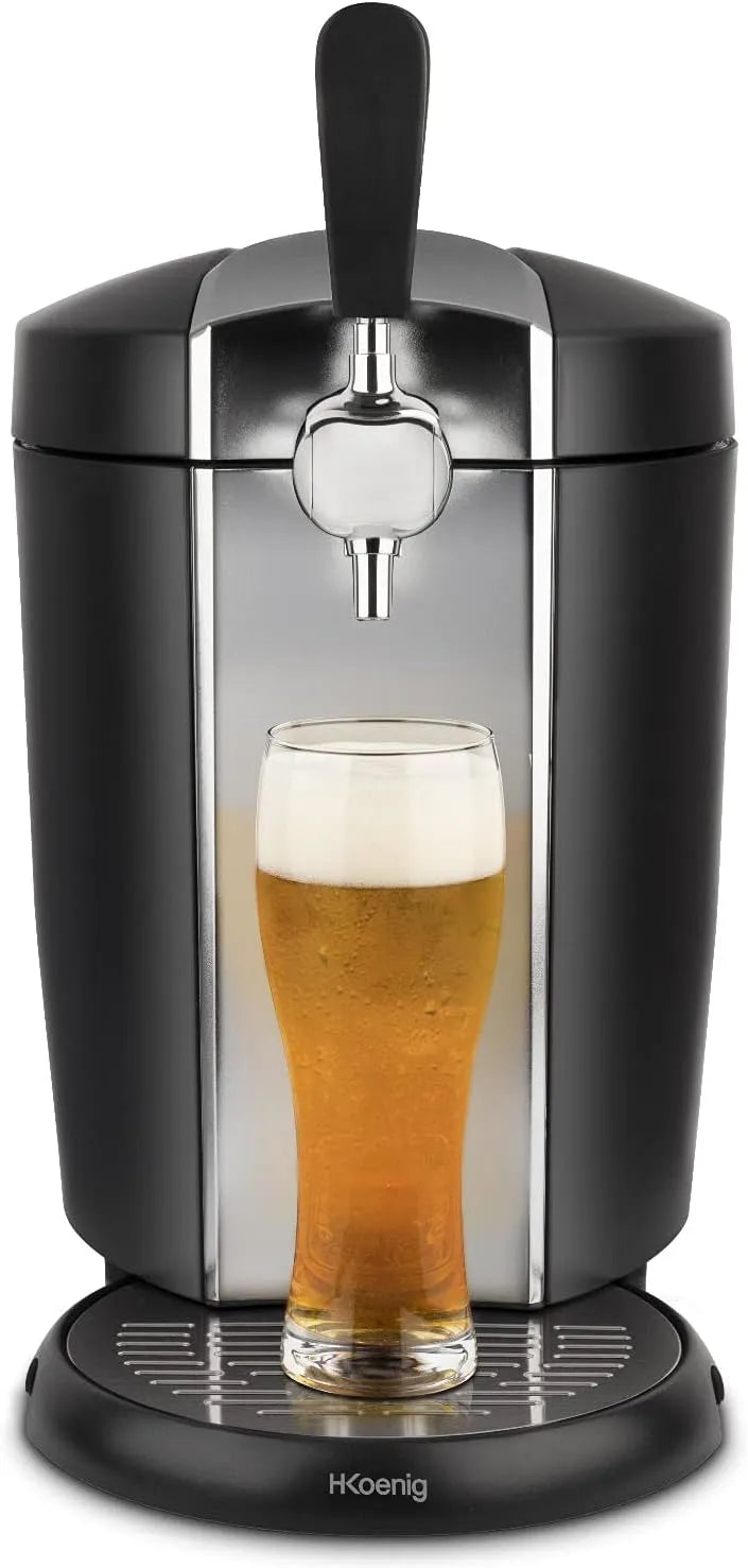 Pumpe BW1778, H.Koenig Bierzapfanlage, Kompatibel mit allen 5L Universal-Druckfässern, Integrierte Kühlung 4°C, Maschine, Edelstahl, Haushaltsdruck