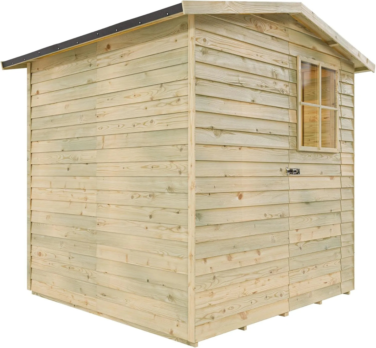 Gerätehaus, Dortmund 2, Wandstärke 9 mm, BxTxH: 180 x 180 x 210 cm, Gartenhaus, Kesseldruckimprägniert, Einzeltür mit Lichtausschnitt