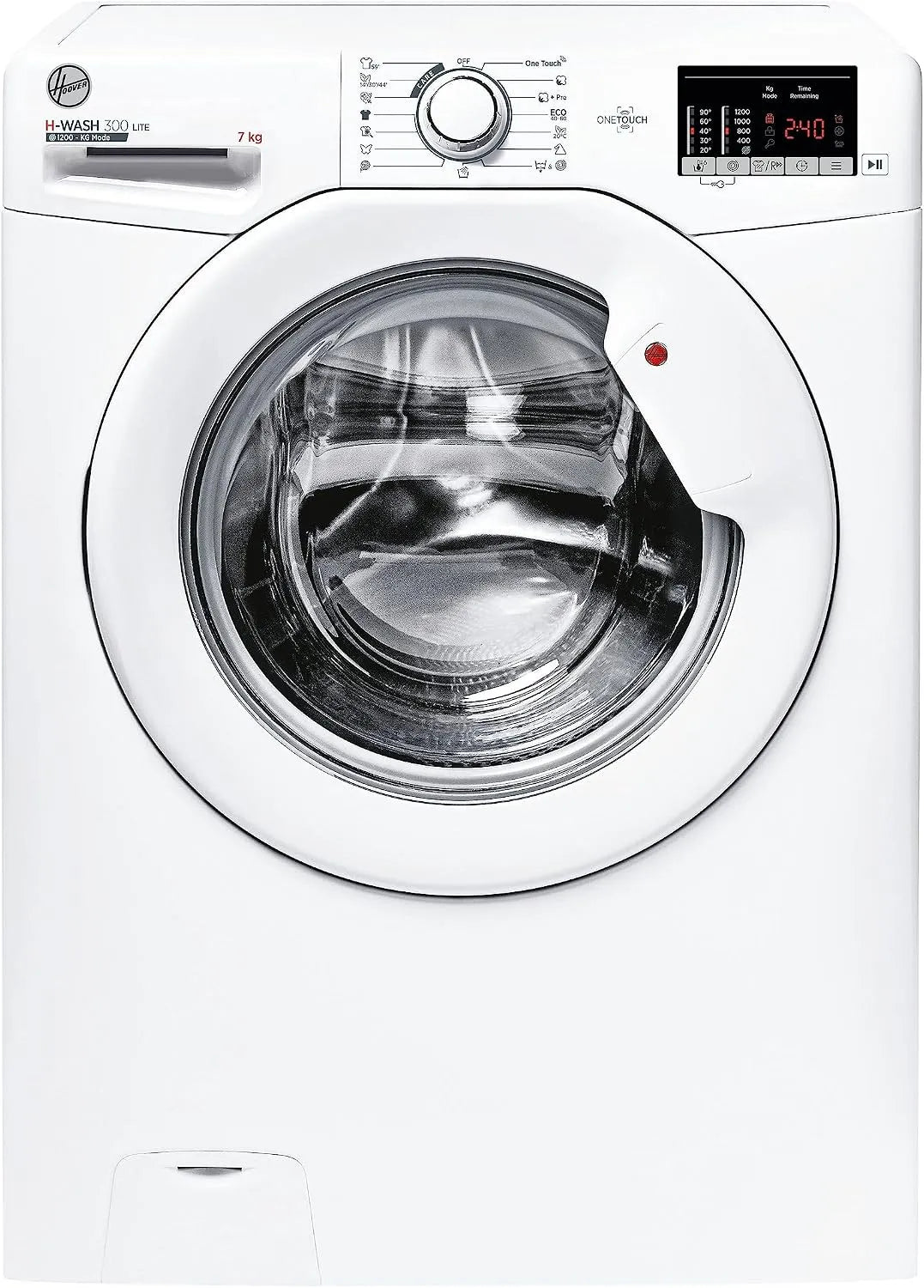 Hoover Waschmaschine H-WASH 300 H3W4 272DA3/1-S, NFC, Gewicht 7 kg, Lite, Symbolblende, Mix-Power-System