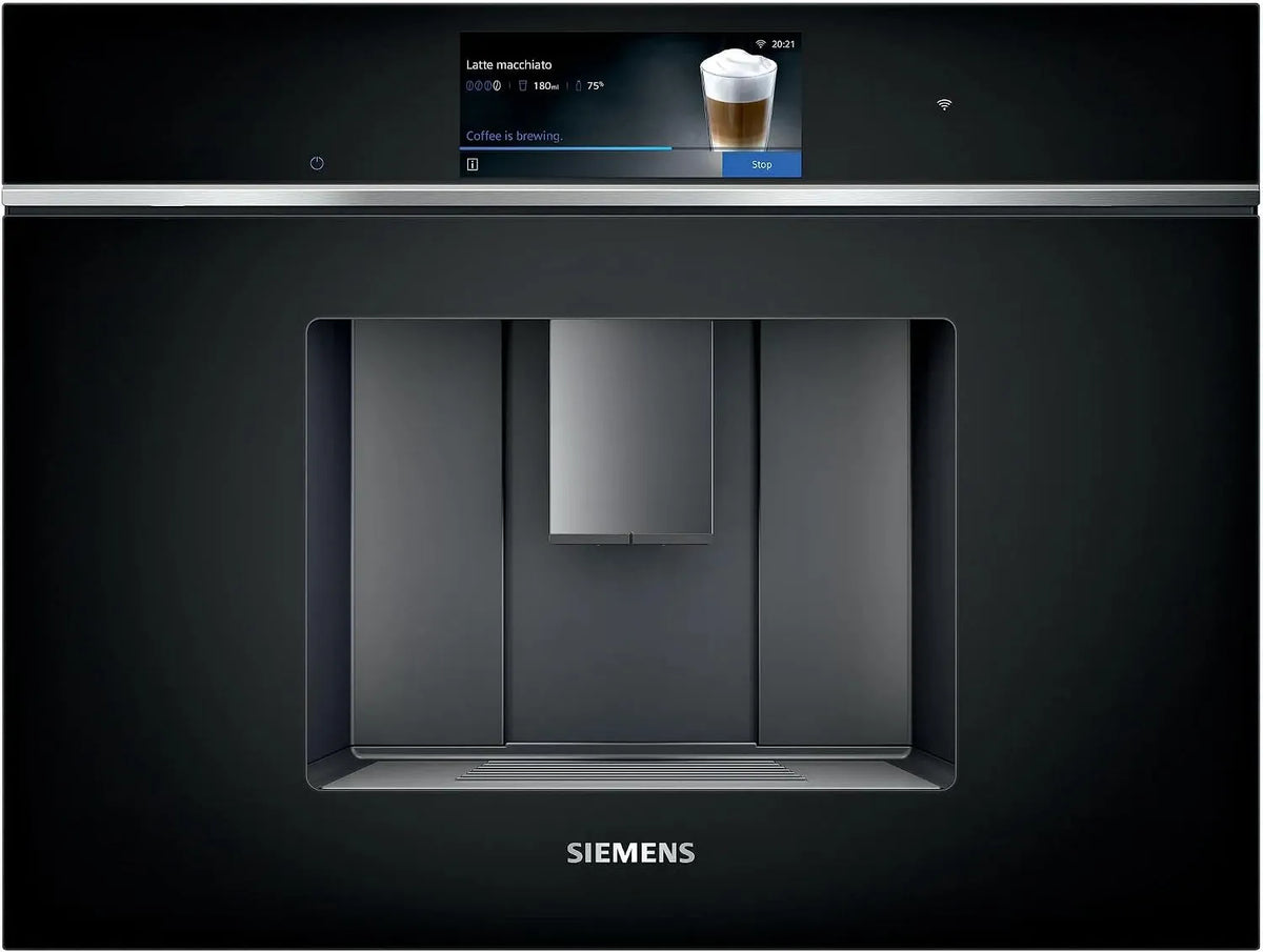 Siemens Kaffeevollautomat CT718L1B0 iQ700, autoMilk Clean, Breite 59,4 cm, Smarter Einbau, ceramDrive, automatische Dampfreinigung des Milchsystems