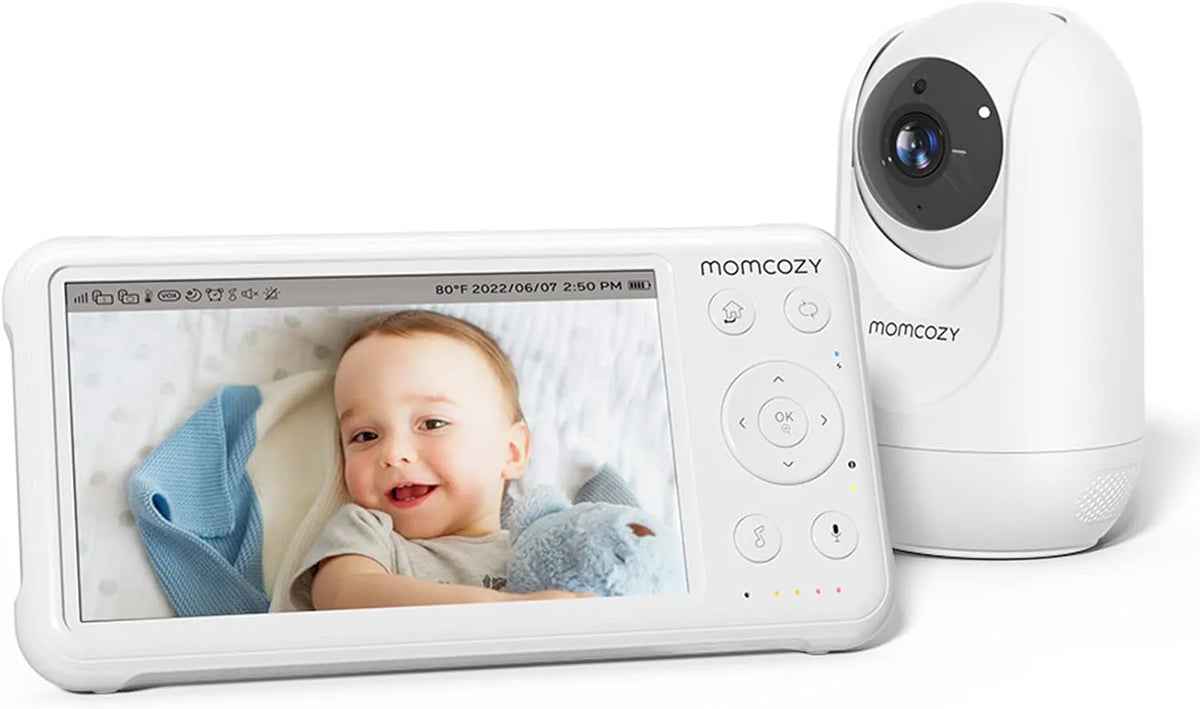 Kamera 1080P 5000 2-Wege-Audio Momcozy Babyphone mit, IR-Nachtsicht Weitwinkelobjektiv Vox-Modus 960 Fuß Reichweite, 5000 mAh