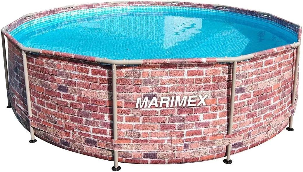 Pool, Schwimmbad Florida 3,66X0,99 M Ziegel I ohne Zubehör I Stahlwandpool für Garten