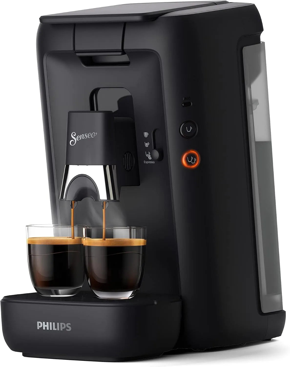 Philips CSA260/61, Senseo Maestro Coffee Machine with Water Tank of 1.2 L, Intensity Selection and Memo Function, Green Product, Colour: Black