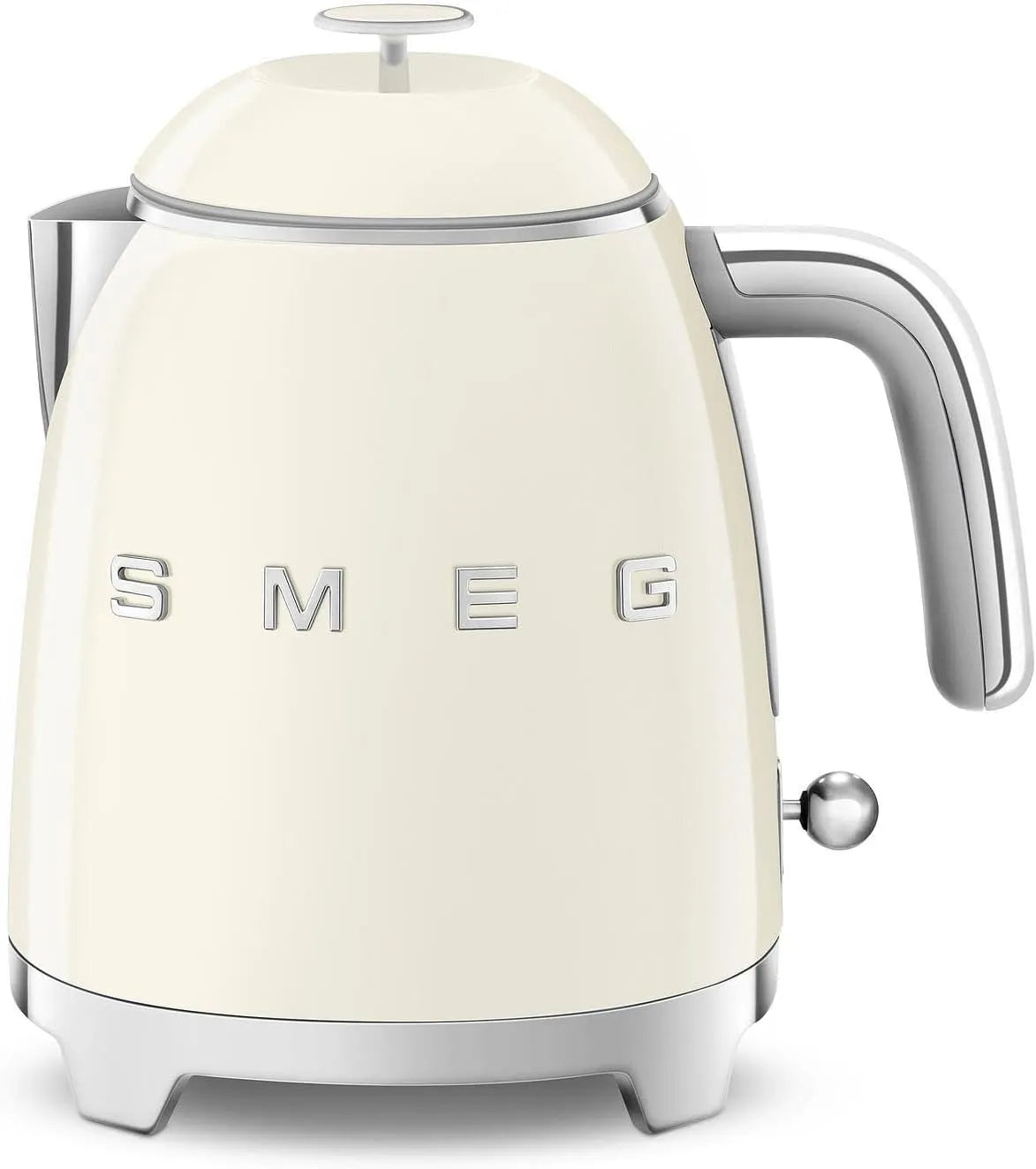 Smeg Wasserkocher KLF05CREU, Kleiner elektrischer 0,8 L, Leistung 1400W, Edelstahlfilter, Sicherheitsabschaltung, Wasserstandsanzeige, Creme