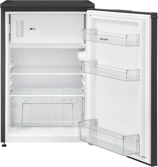 Sharp Kühlschrank SJ-UD121T2B-EU, davon 17L im Gefrierfach, LED Innenbeleuchtung, Fassungsvermögen 121L Nutzinhalt, in Schwarz