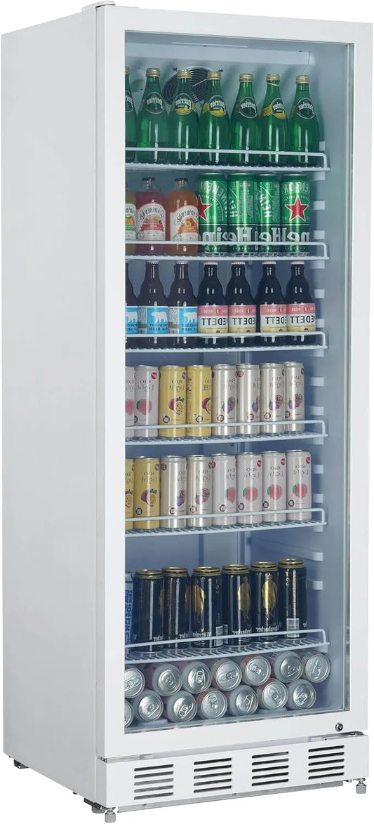 Kühlschrank GSC4280, Fassungsvermögen 280 L, Leistung 210 W, METRO Professional Getränkekühlschrank, Metall, Glas, belüftete Kühlung, mit Schloss