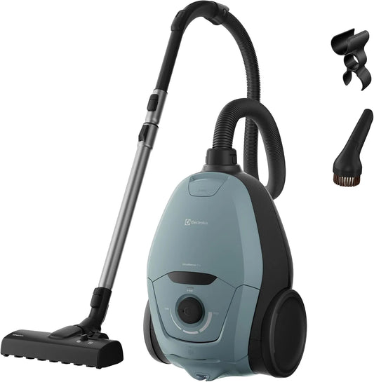 Electrolux Staubsauger EUSP-2MB4B, Ultra Silencer Plus mit Beutel, leise 64 dB, Fassungsvermögen 3,5 l, AllFloor Bürste für alle Böden, hellblau