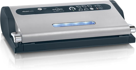 Magic Vac, Professionelles Versiegeln, Marinieren, Patentiert, Silber-in Schwarz, Kochen, Lebensmittel Vakuum Kit, Hergestellt in Italien
