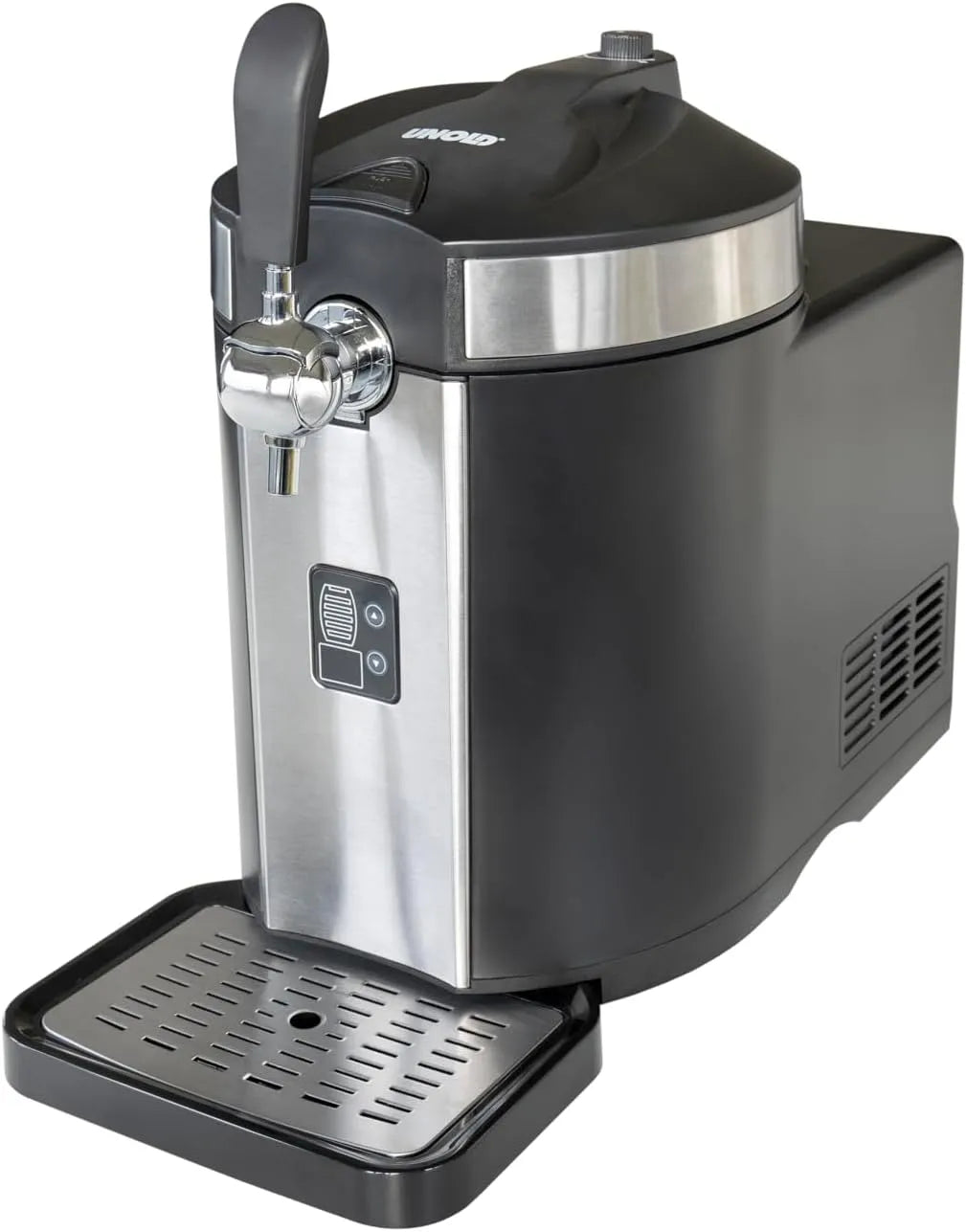 Kompressor 48975 CO2-Kartuschen, inklusive. 3 und Adapter für Frische-Fässchen, Kühlung auf 2-12°C, kompatibel für alle gängigen 5l Bierfässer