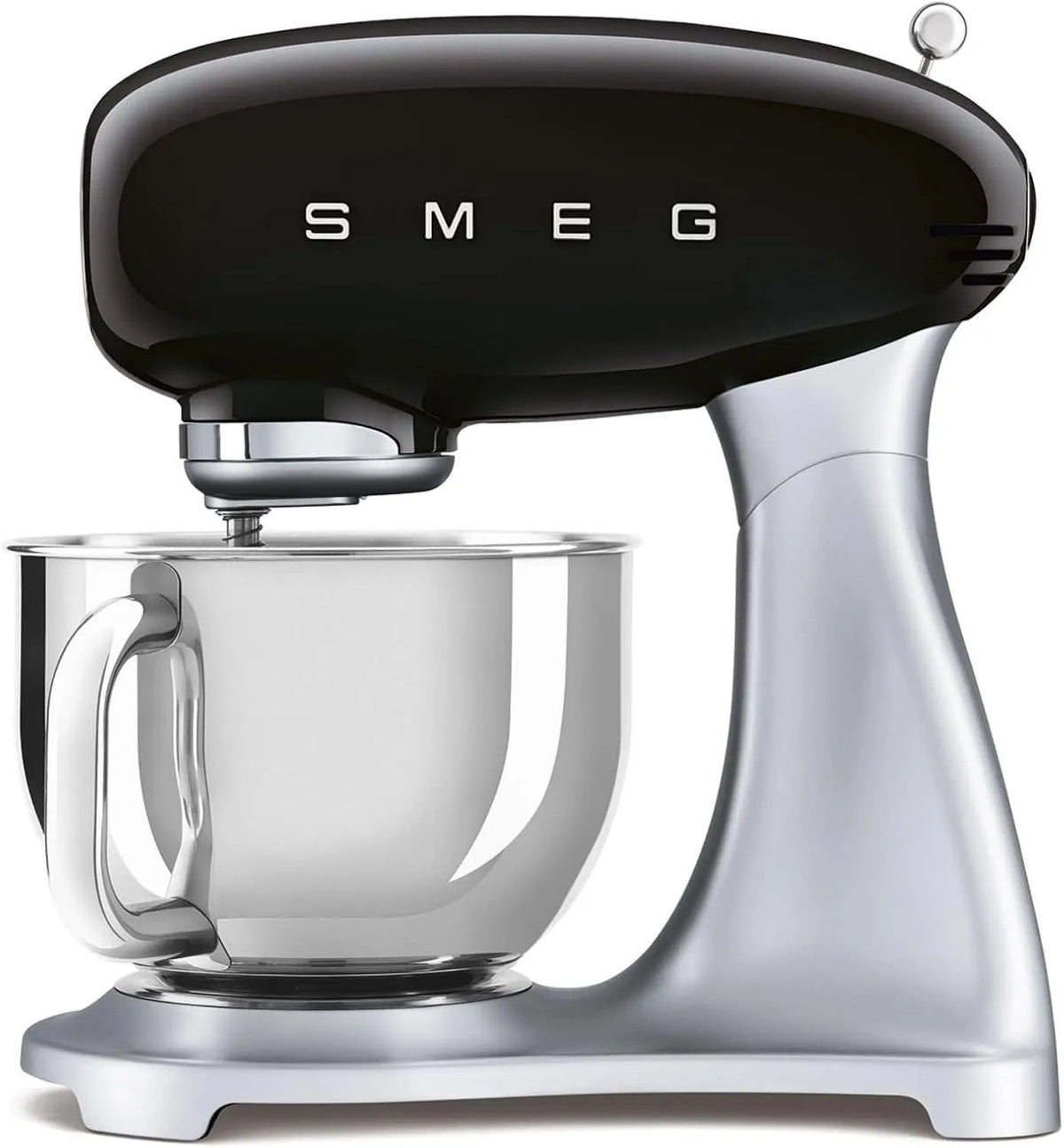 Smeg Küchenmaschine SMF02BLEU, Leistung 800 W, 10 Geschwindigkeitsstufen, 2 Rührbesen, Planetenrührwerk, Sicherheitsabschaltung, in Schwarz