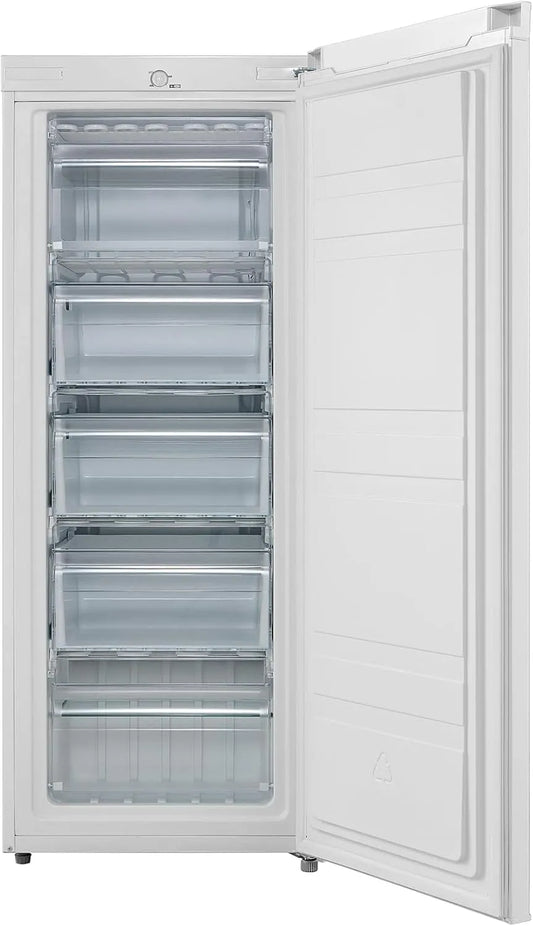 Comfee Gefrierschrank RCU160WH2, Hochwertiger GMCC-Kompressor, 142cm hoch, Fassungsvermögen 160L Gefrierteil, 183 kWh, Jahr, Türanschlag wechselbar
