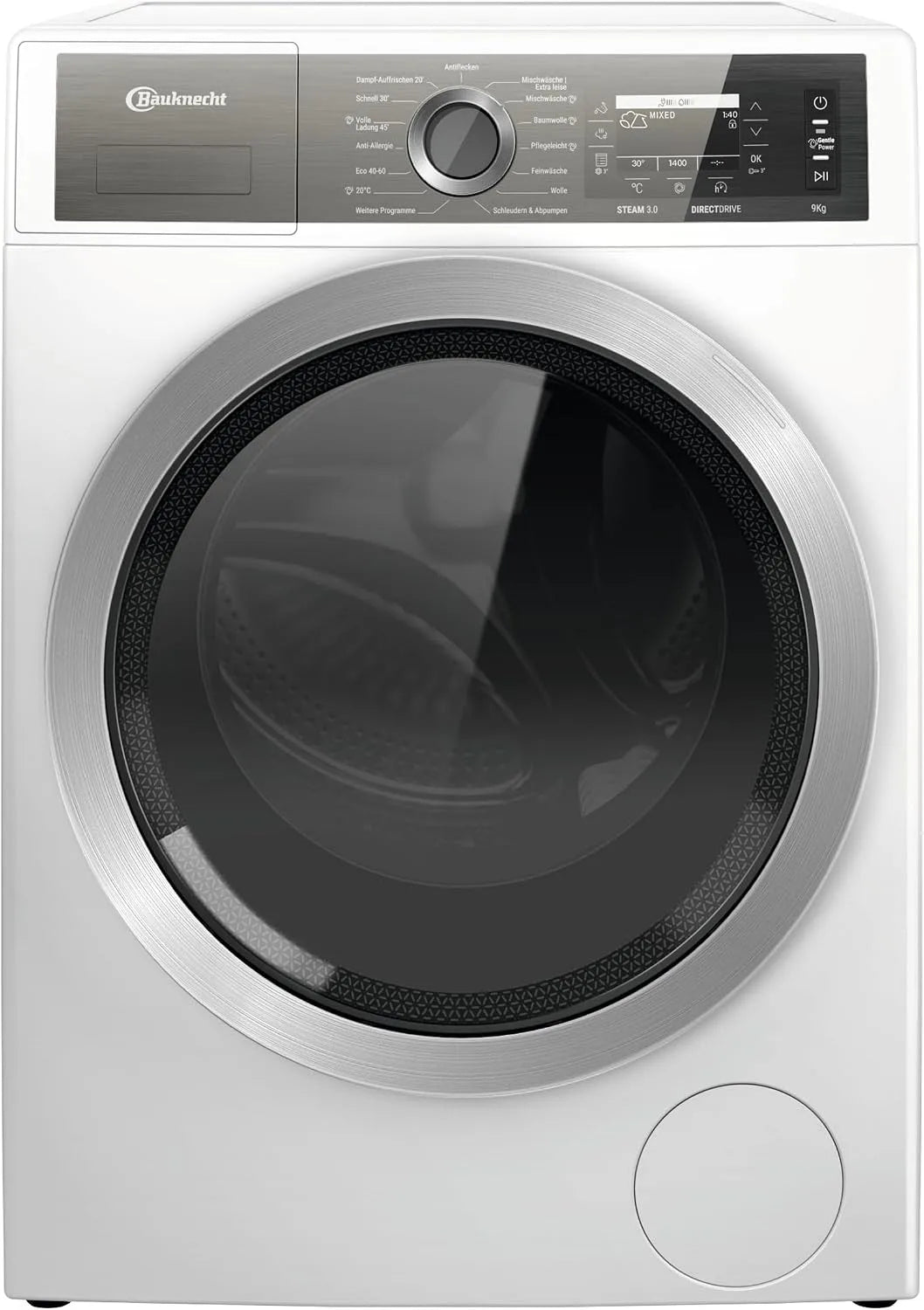 Bauknecht Waschmaschine 45Min, B7 99 SILENCE DE, A-30%, Direct Drive-Motor, Gentle-Power, SteamHygiene, SteamRefresh, SteamFinish, Volle Ladung.